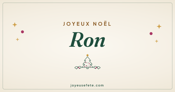 Image « Joyeux Noël Ron » au format large