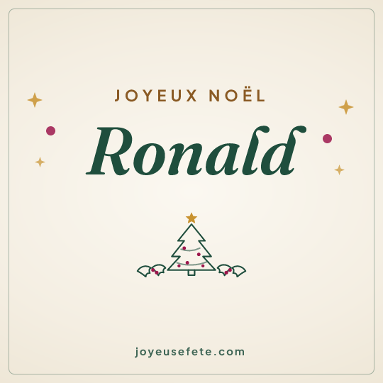 Image carrée « Joyeux Noël Ronald » pour WhatsApp