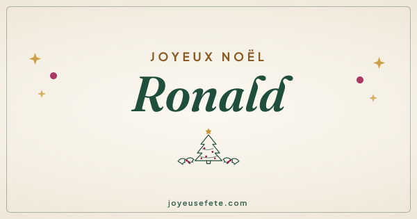 Image « Joyeux Noël Ronald » au format large