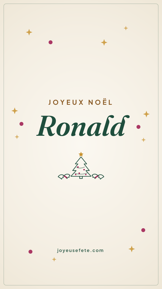 Image « Joyeux Noël Ronald » au format story
