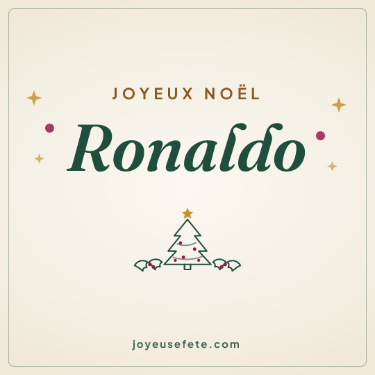 Image carrée « Joyeux Noël Ronaldo » pour WhatsApp