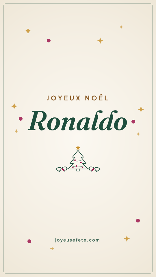 Image « Joyeux Noël Ronaldo » au format story