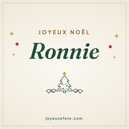 Image carrée « Joyeux Noël Ronnie » pour WhatsApp