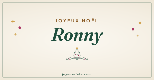 Image « Joyeux Noël Ronny » au format large
