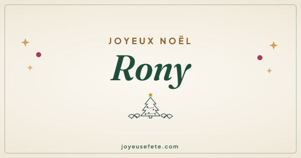 Image « Joyeux Noël Rony » au format large