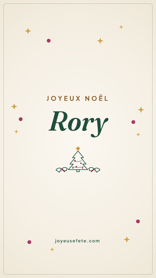 Image « Joyeux Noël Rory » au format story