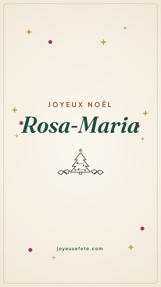 Image « Joyeux Noël Rosa-Maria » au format story