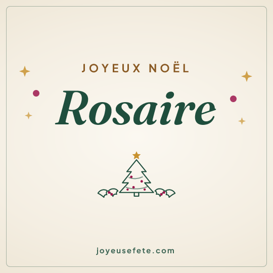 Image carrée « Joyeux Noël Rosaire » pour WhatsApp