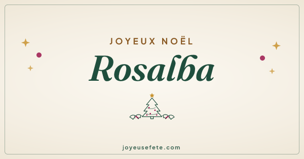 Image « Joyeux Noël Rosalba » au format large