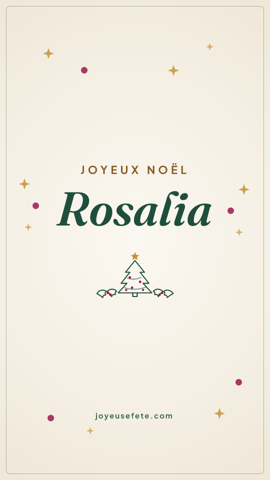 Image « Joyeux Noël Rosalia » au format story