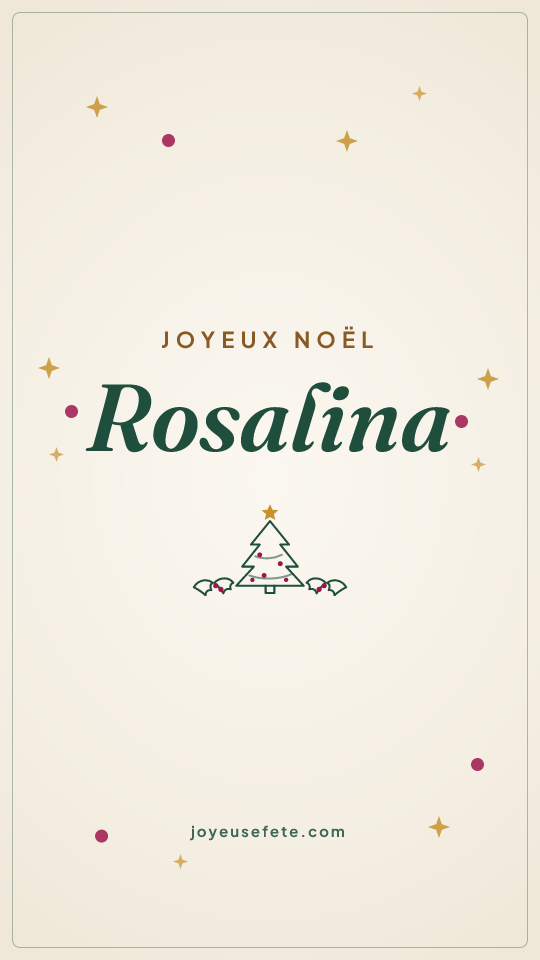 Image « Joyeux Noël Rosalina » au format story