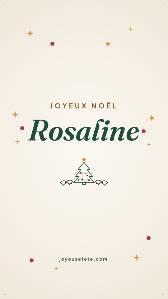 Image « Joyeux Noël Rosaline » au format story