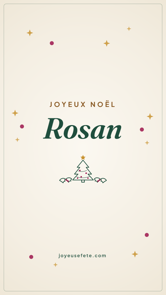 Image « Joyeux Noël Rosan » au format story