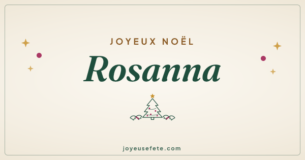 Image « Joyeux Noël Rosanna » au format large