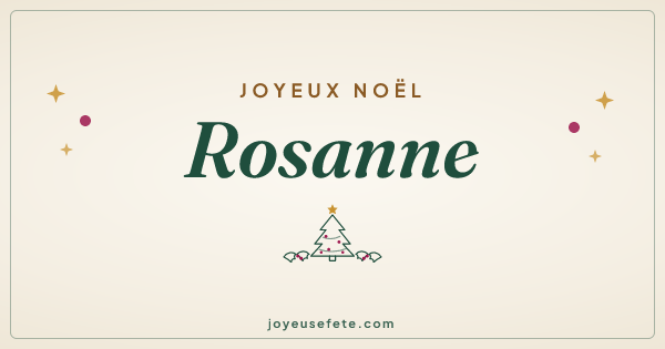 Image « Joyeux Noël Rosanne » au format large