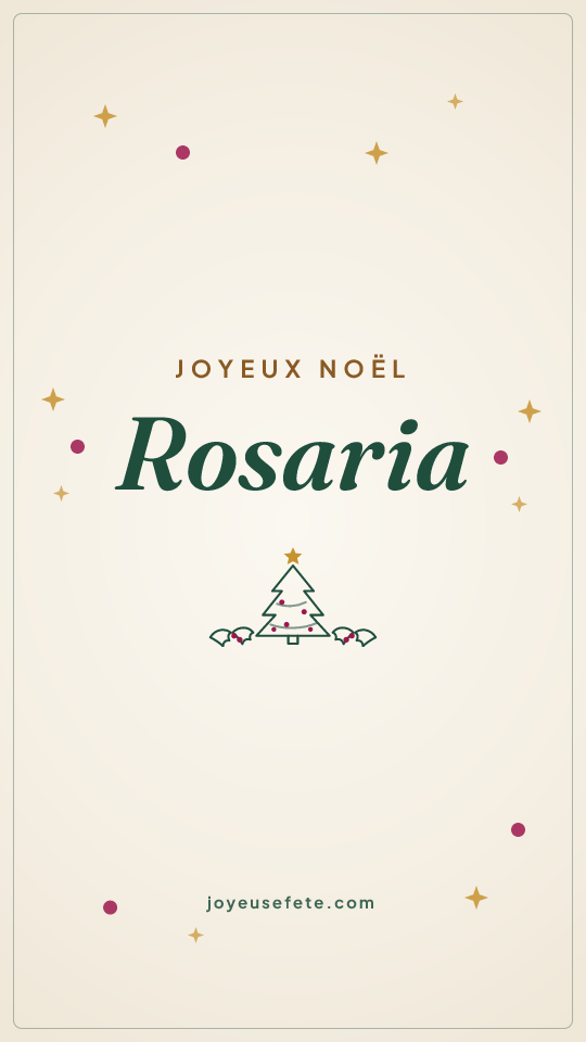 Image « Joyeux Noël Rosaria » au format story