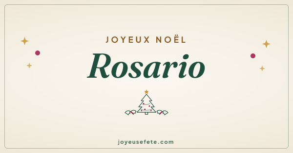 Image « Joyeux Noël Rosario » au format large