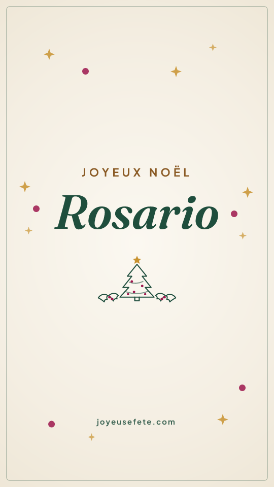 Image « Joyeux Noël Rosario » au format story