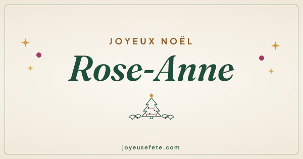 Image « Joyeux Noël Rose-Anne » au format large