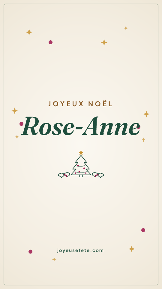 Image « Joyeux Noël Rose-Anne » au format story