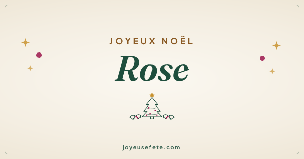 Image « Joyeux Noël Rose » au format large