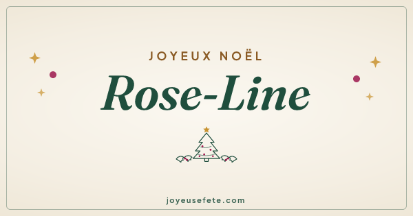Image « Joyeux Noël Rose-Line » au format large