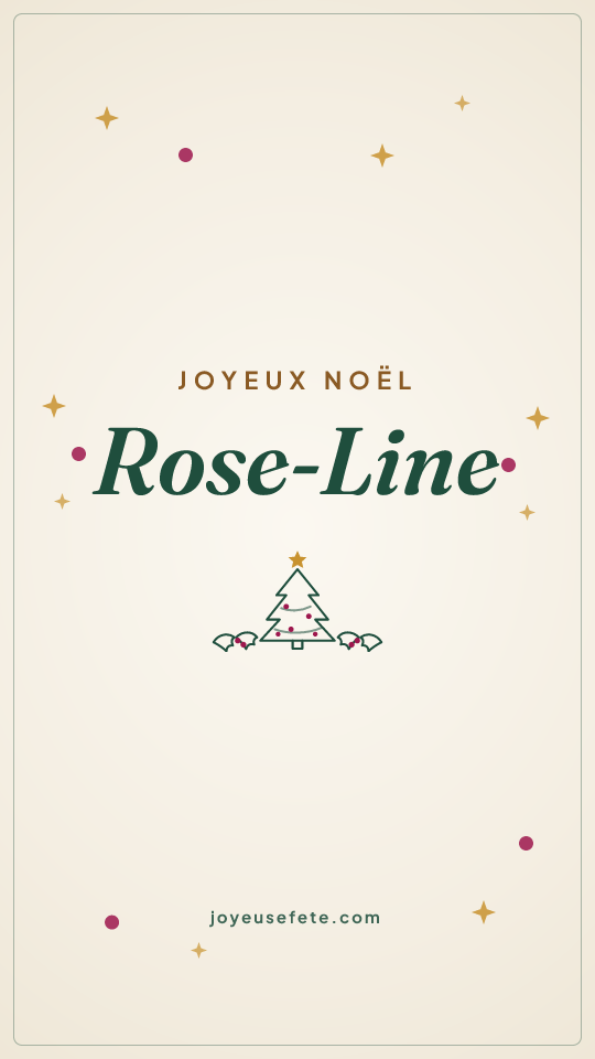 Image « Joyeux Noël Rose-Line » au format story