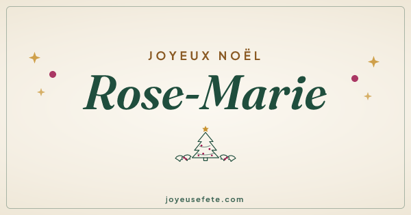 Image « Joyeux Noël Rose-Marie » au format large
