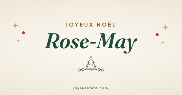 Image « Joyeux Noël Rose-May » au format large
