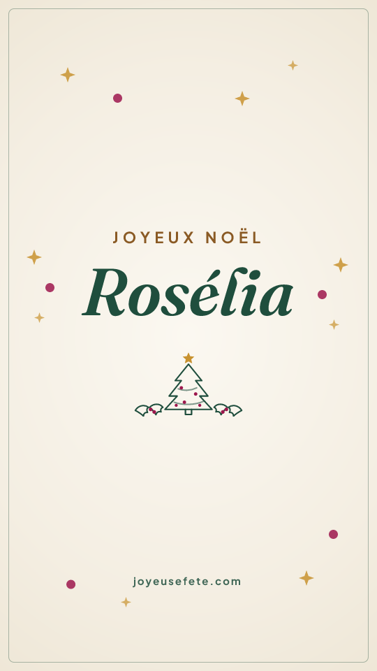 Image « Joyeux Noël Rosélia » au format story