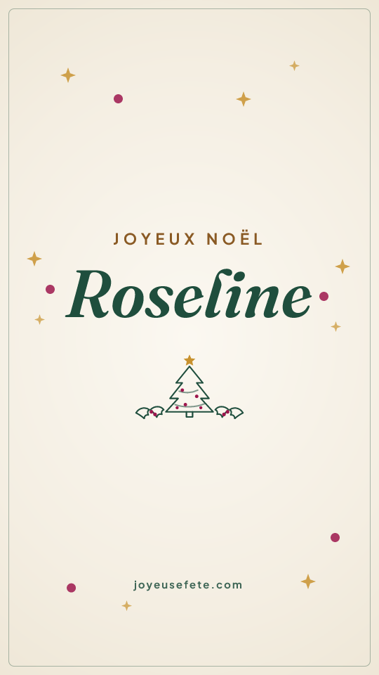 Image « Joyeux Noël Roseline » au format story