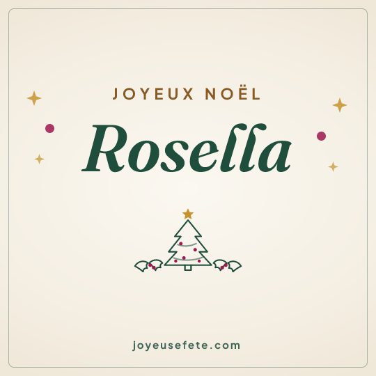 Image carrée « Joyeux Noël Rosella » pour WhatsApp