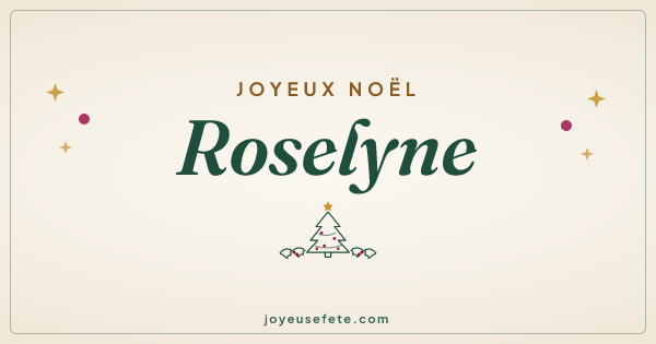 Image « Joyeux Noël Roselyne » au format large