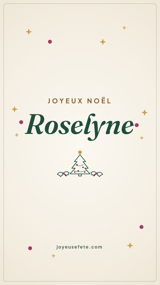 Image « Joyeux Noël Roselyne » au format story