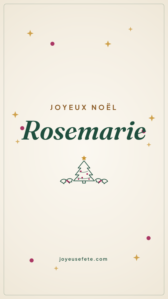 Image « Joyeux Noël Rosemarie » au format story