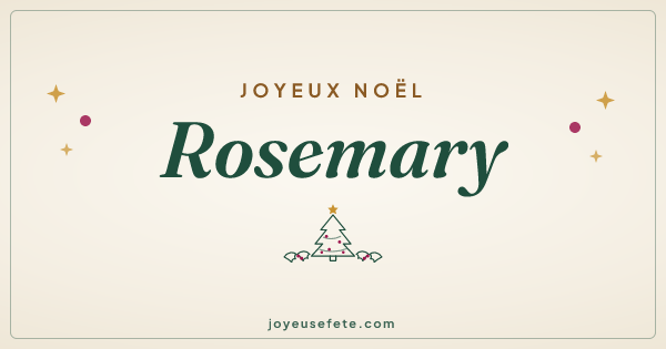 Image « Joyeux Noël Rosemary » au format large