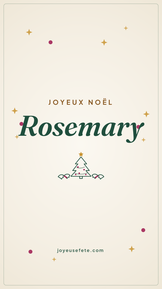 Image « Joyeux Noël Rosemary » au format story