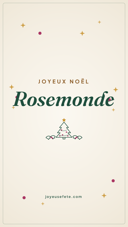 Image « Joyeux Noël Rosemonde » au format story