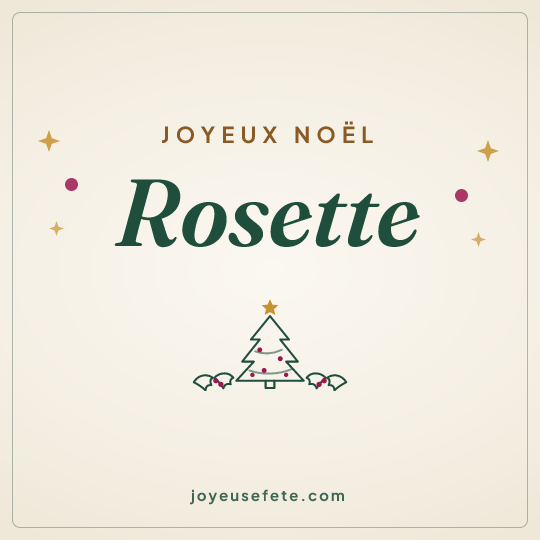 Image carrée « Joyeux Noël Rosette » pour WhatsApp