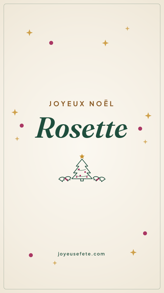 Image « Joyeux Noël Rosette » au format story