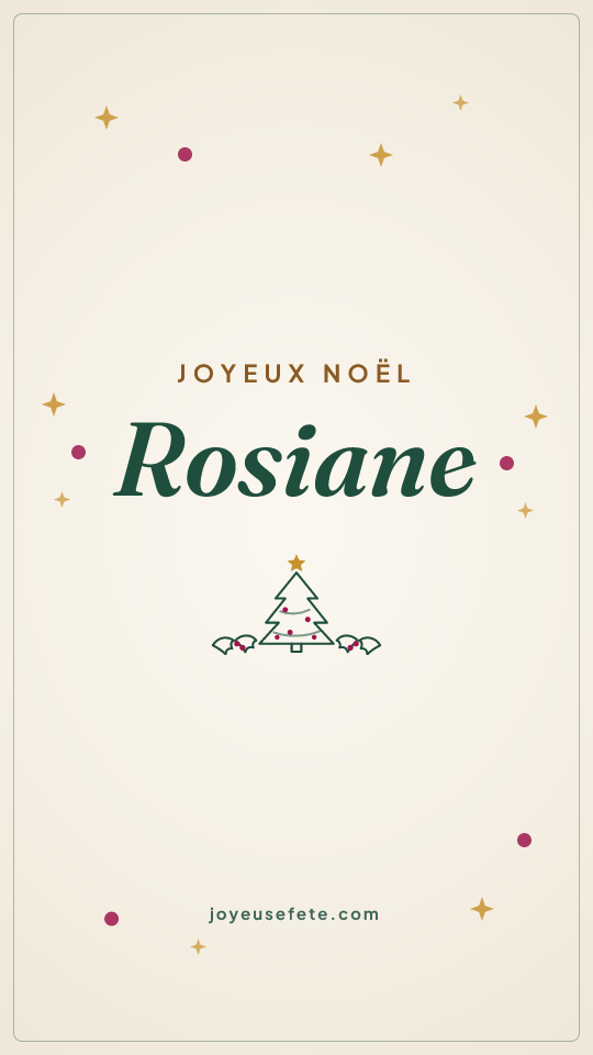 Image « Joyeux Noël Rosiane » au format story