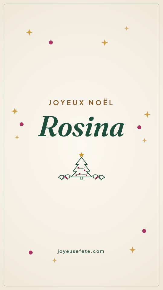Image « Joyeux Noël Rosina » au format story