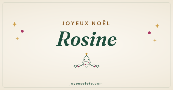 Image « Joyeux Noël Rosine » au format large