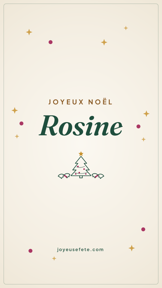 Image « Joyeux Noël Rosine » au format story