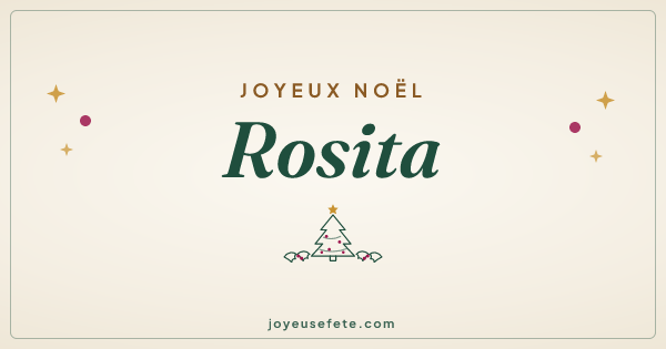 Image « Joyeux Noël Rosita » au format large