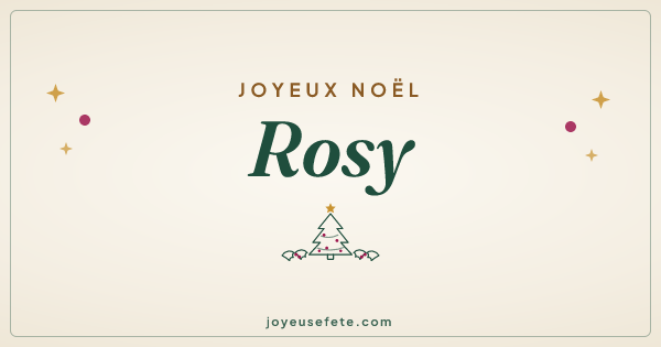 Image « Joyeux Noël Rosy » au format large