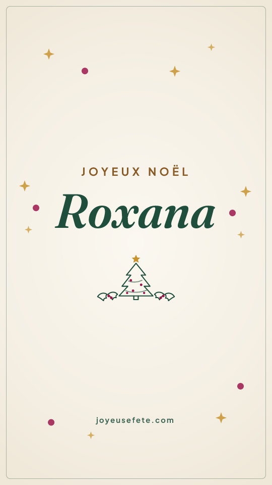 Image « Joyeux Noël Roxana » au format story