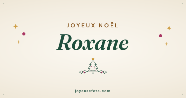 Image « Joyeux Noël Roxane » au format large