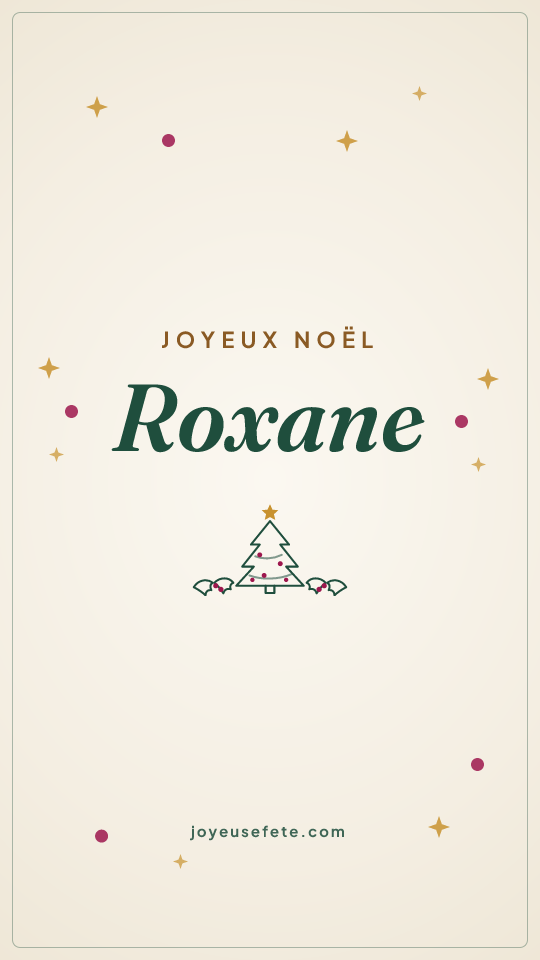 Image « Joyeux Noël Roxane » au format story