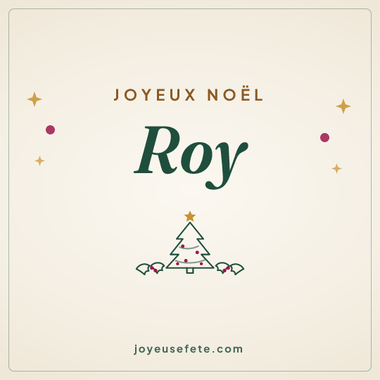 Image carrée « Joyeux Noël Roy » pour WhatsApp
